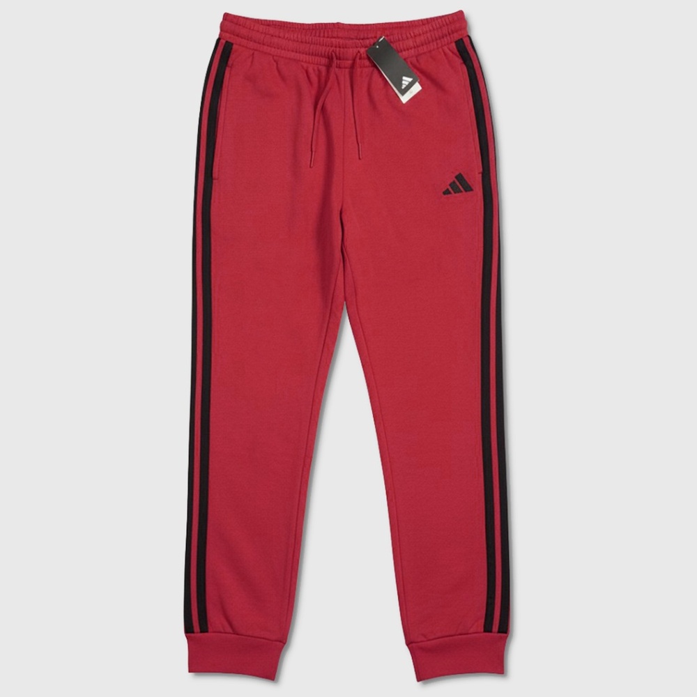 Adidas 3-Stripes French Terry Pants‎ / Joggers - NWT Mens XLT Red - #48663-E7